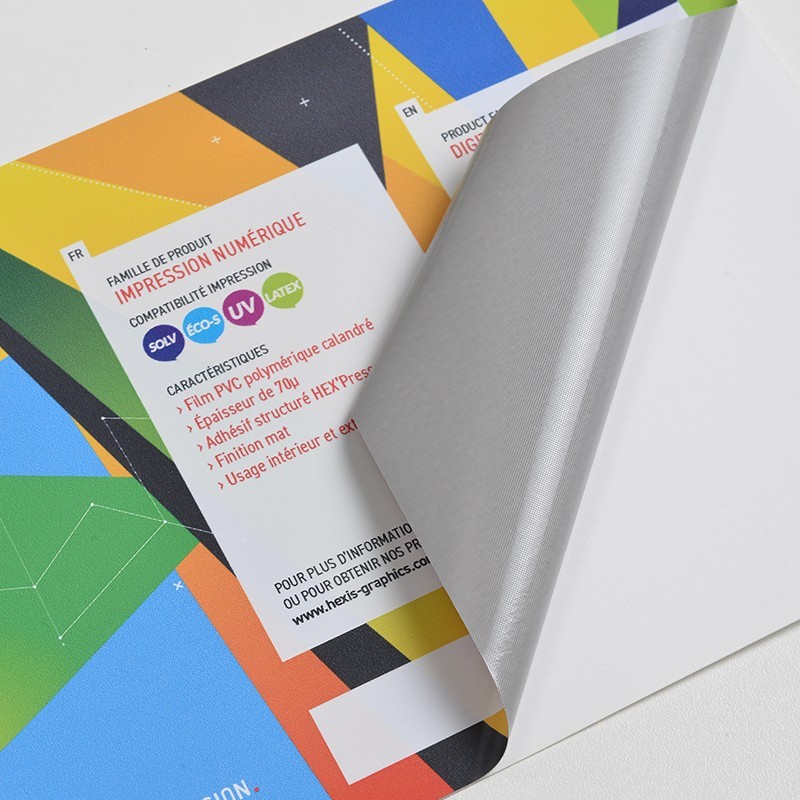 HX240WM2 - Blanc Mat adh permanent gris